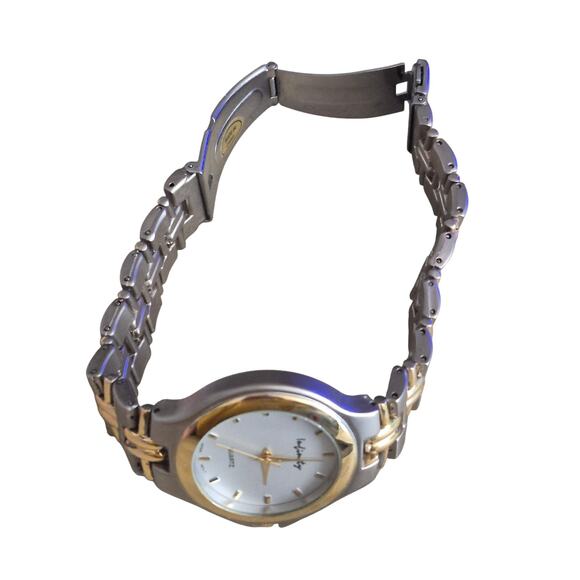 Infinity Mens Watch Silver/Gold Tone Quartz Japan Movement w/ Matching Band - Picture 5 of 10